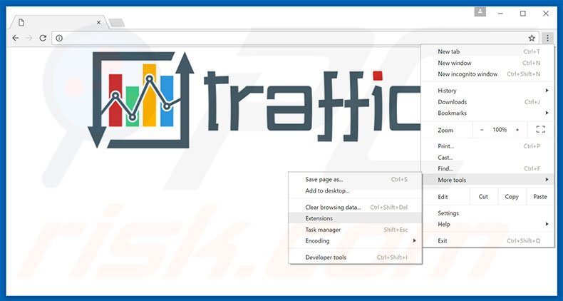 Rimuovere Traffic Exchange adware da Google Chrome step 1