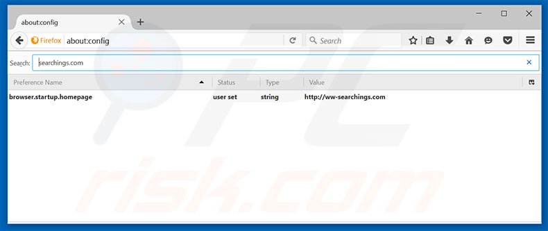 Cambia il tuo motore di ricerca predefinito ww-searchings.com da Mozilla Firefox 