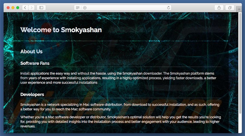 Dubious website used to promote search.smokyashan.com
