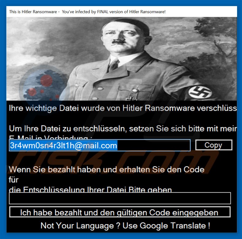 hitler ransomware versione finale
