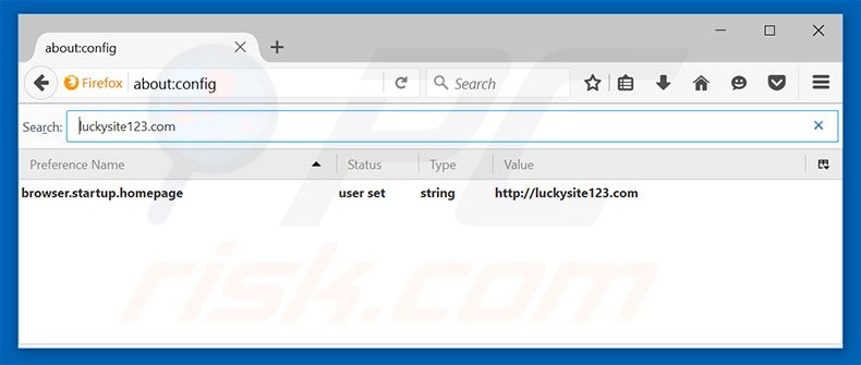 Cambia il tuo motore di ricerca predefinito luckysite123.com in Mozilla Firefox