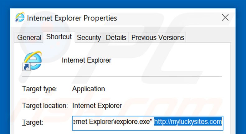 Aggiustare il collegamento rapido a Internet Explorer: step 2