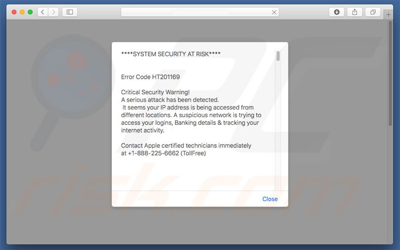 Critical Security Warning! adware