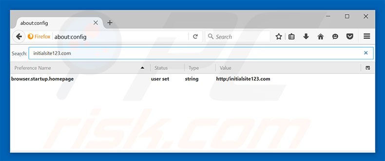Cambia il tuo motore di ricerca predefinito initialsite123.com in Mozilla Firefox