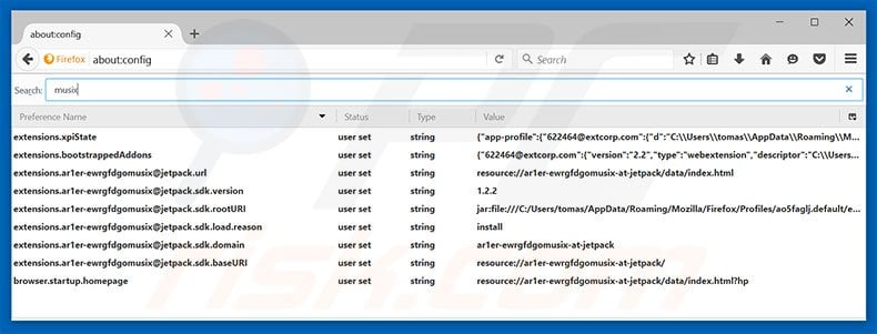 Removing eanswers.com from Mozilla Firefox default search engine