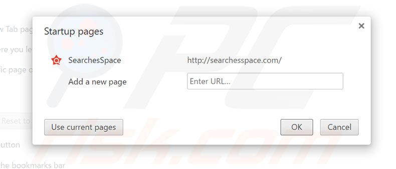 Cambia la tua homepage searchesspace.com in Google Chrome 