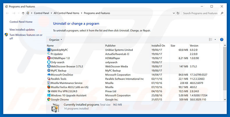 ad.dumedia.ru adware uninstall via Control Panel