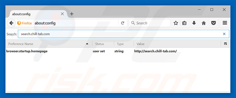 Removing search.chill-tab.com from Mozilla Firefox default search engine