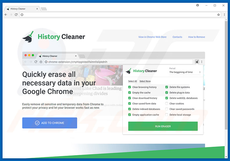 History Cleaner adware