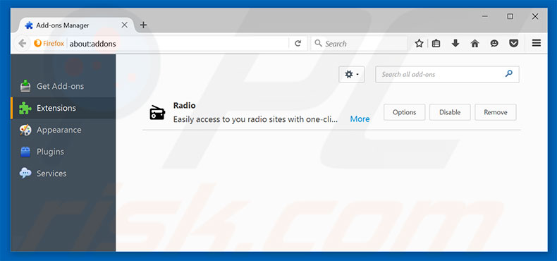 Removing Tabs To Windows ads from Mozilla Firefox step 2
