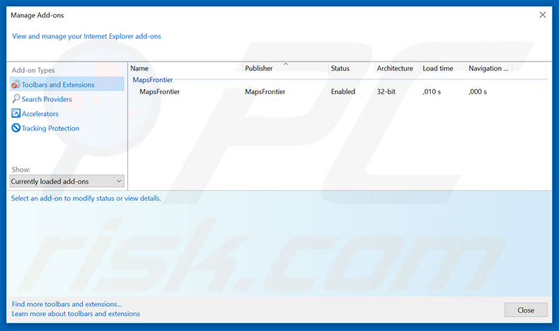 Removing Unable to Locate Windows License Key ads from Internet Explorer step 2