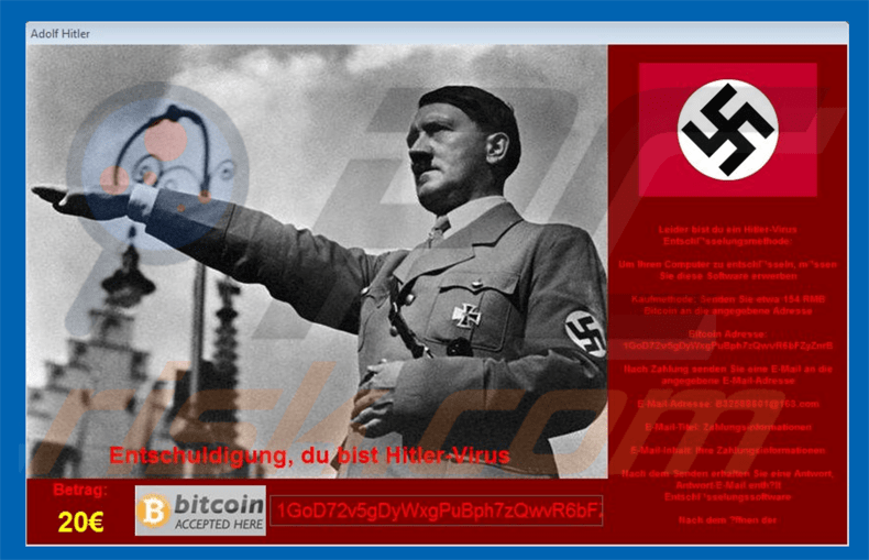 hitler ransomware .adolfhitler estensione per i file crittografati