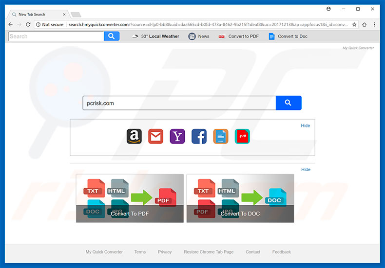 search.hmyquickconverter.com browser hijacker