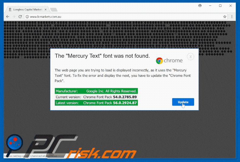 The Mercury Text Font Was Not Found error GIF