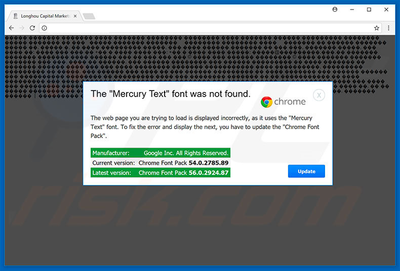 The Mercury Text Font Was Not Found scam