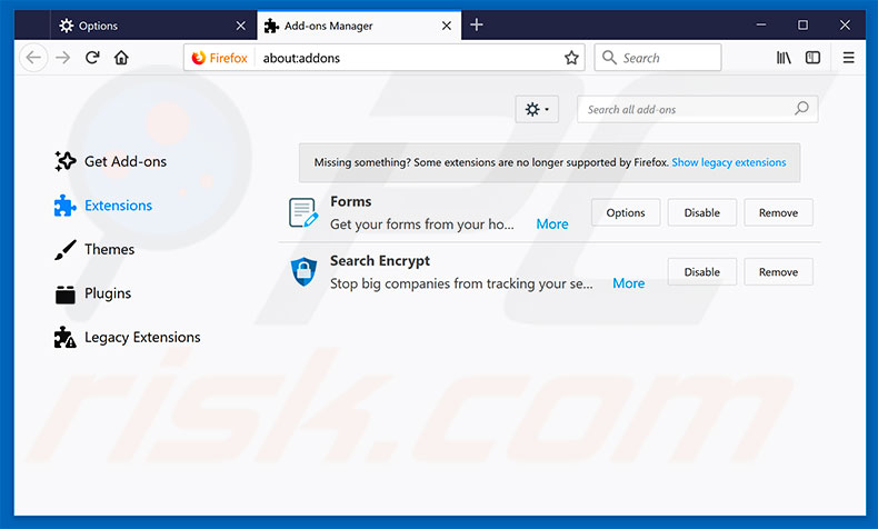 Removing Microsoft Azure ads from Mozilla Firefox step 2