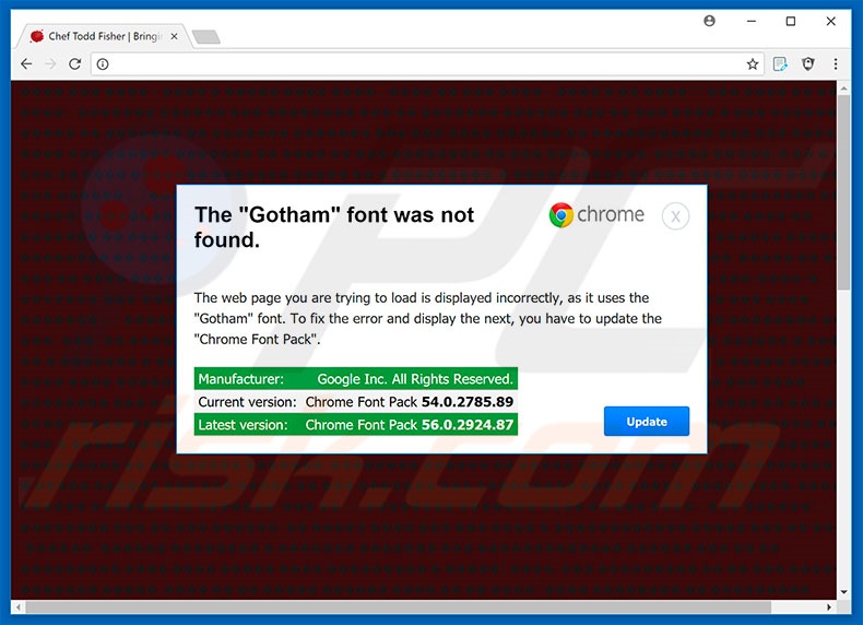 The Gotham Font Was Not Found Google Chrome Step 1