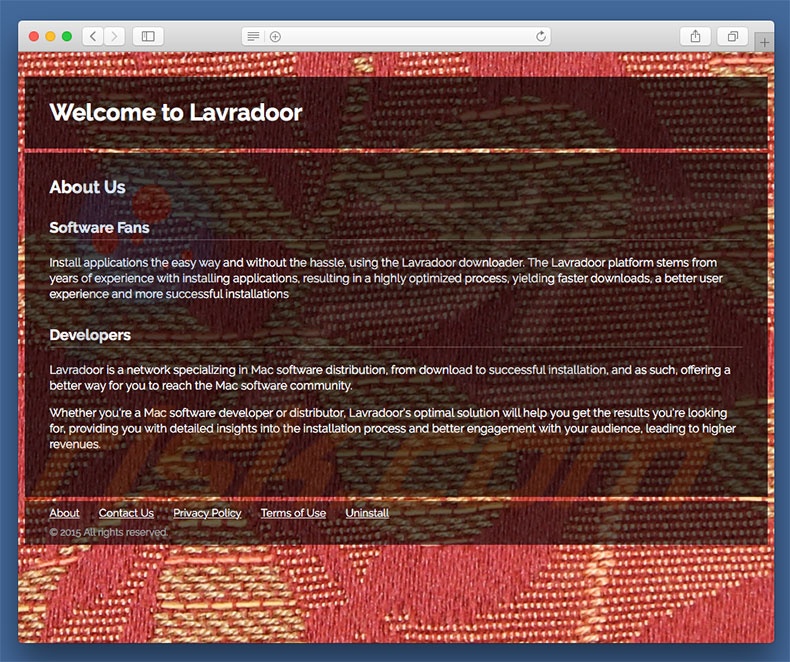 Dubious website used to promote Lavradoor