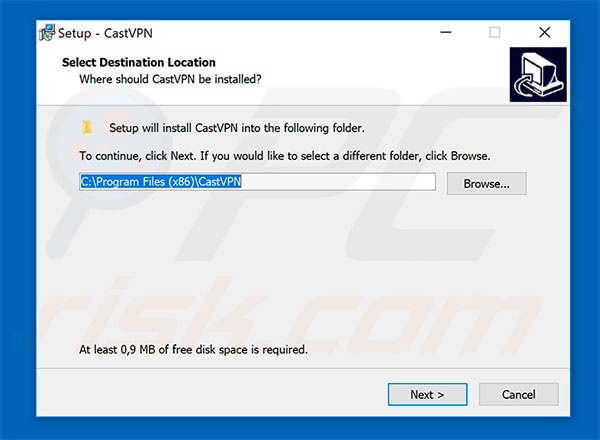 CastVPN adware installer