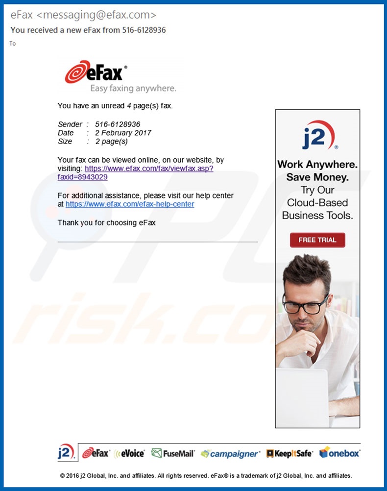 eFax malware