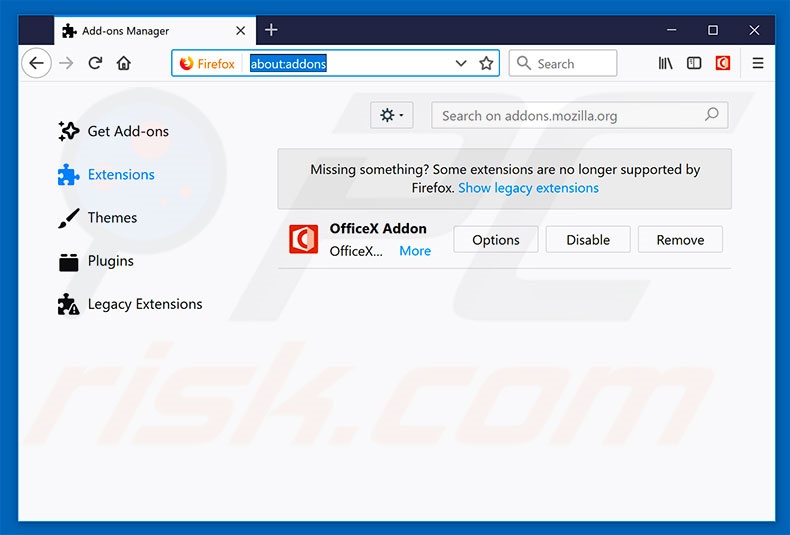 Removing gosearchresults.com related Mozilla Firefox extensions