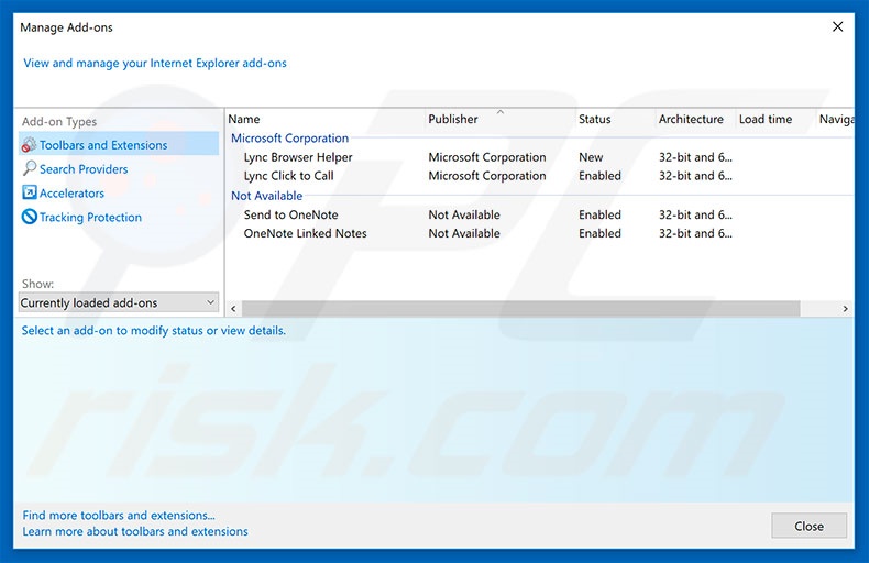 Removing Powzip ads from Internet Explorer step 2