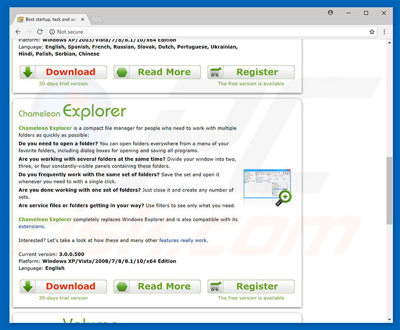 Chameleon Explorer Pro website
