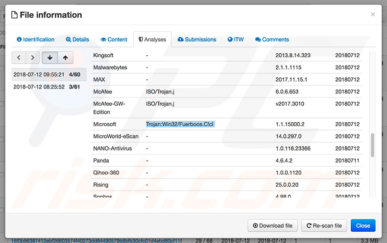 Trojan:Win32/Fuerboos file information