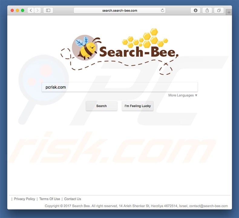 search.search-bee.com browser hijacker on a Mac computer