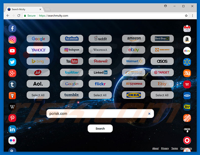 searchmulty.com browser hijacker