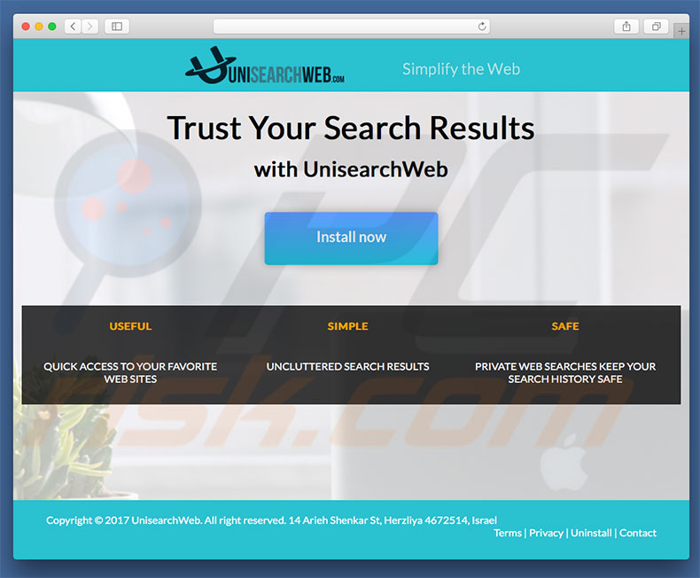 Dubious website used to promote unisearchweb.com