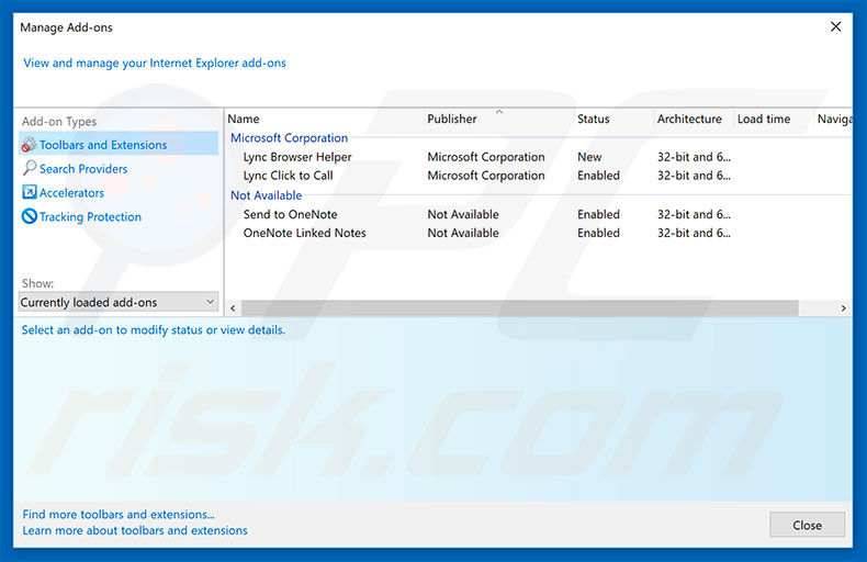 Removing rogue extensions from Internet Explorer step 2
