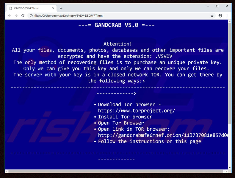 GANDCRAB V5.0 decrypt instructions