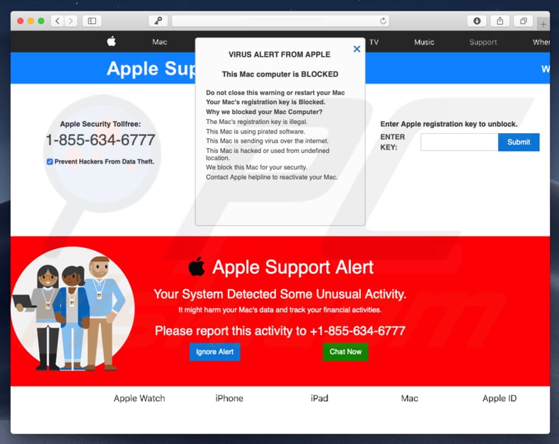 This Mac computer is BLOCKED scam