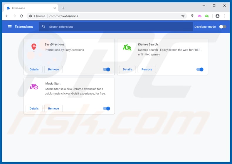 Rimozione di estensioni canaglia da Google Chrome step 2