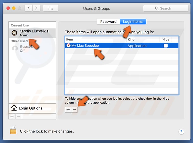 My Mac Speedup PUA system preferences