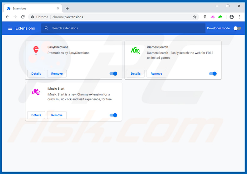 Rimozione degli annunci di alert-service.com da Google Chrome step 2