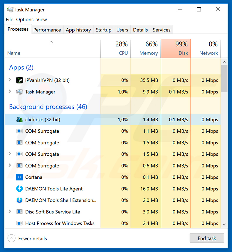 Gozi trojan process in Windows Task Manager