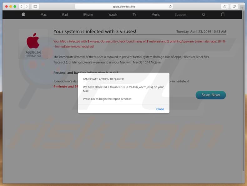 apple.com-fast[.]live scam