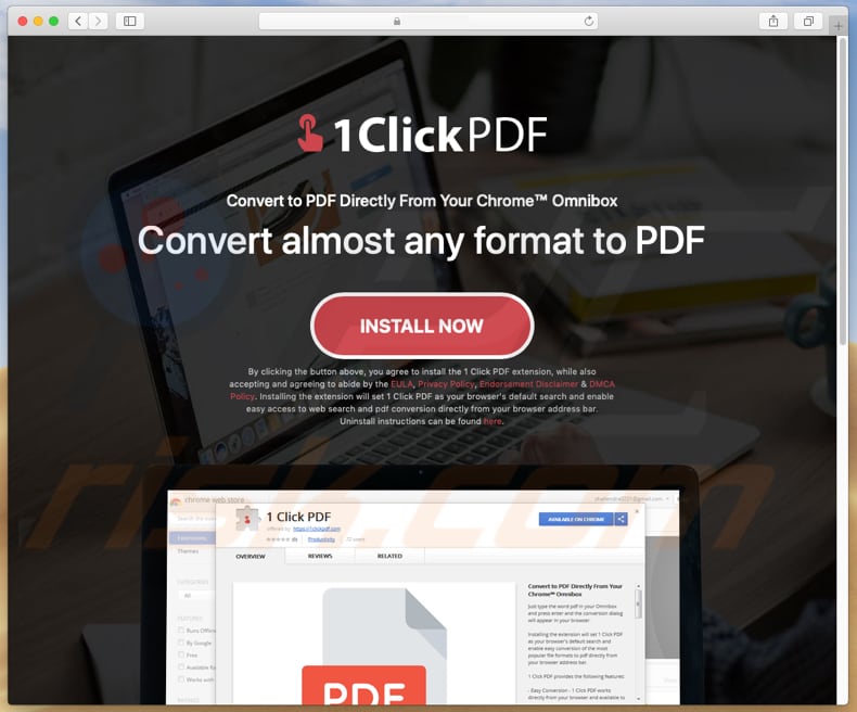 1 Click PDF adware