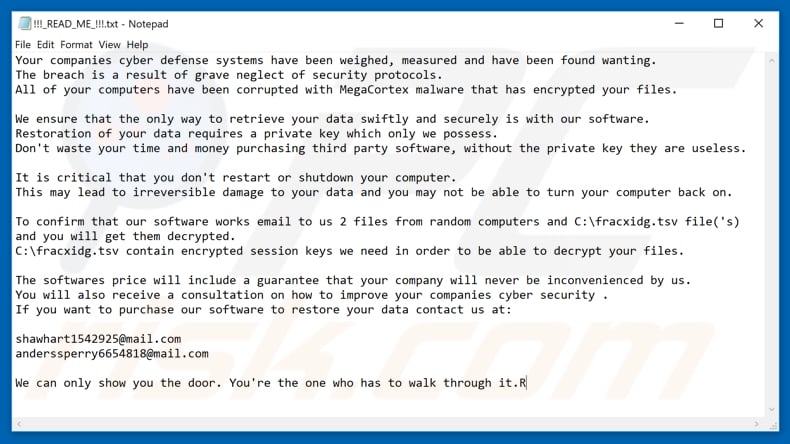 MegaCortex decrypt instructions