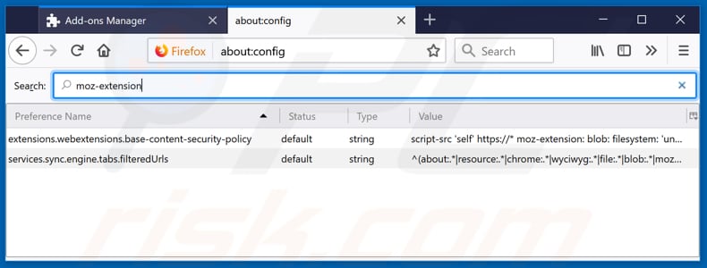 Removing speedtestace.co from Mozilla Firefox default search engine