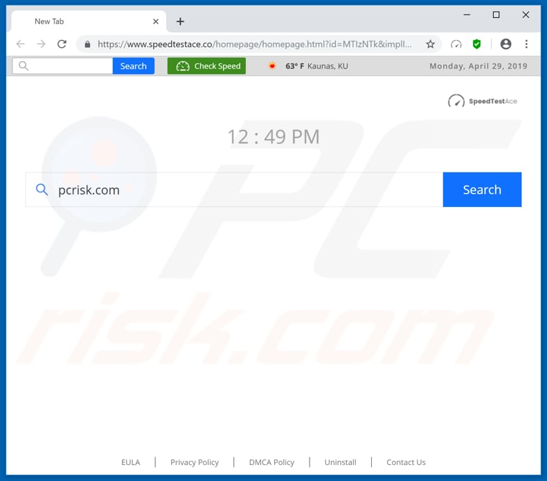 speedtestace.co browser hijacker