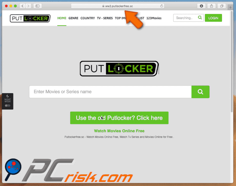 putlocker ads appearance of redirects to fake virus scan