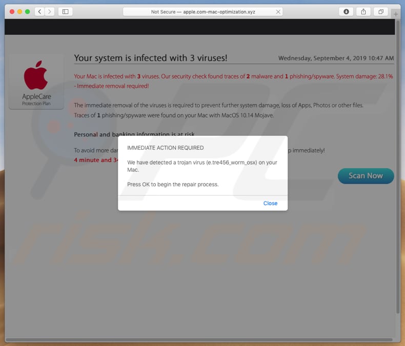 apple.com-mac-optimization[.]xyz scam