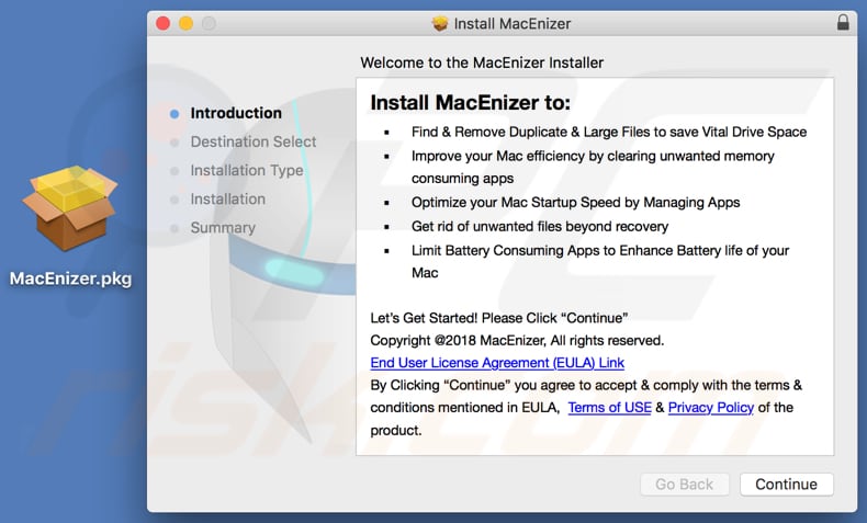 MacEnizer installation setup