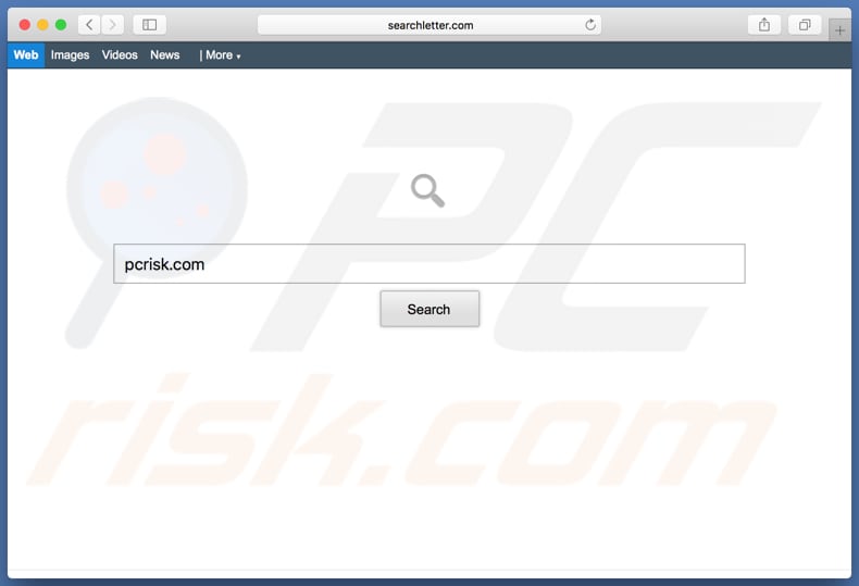 searchletter.com dirottatore del browser su un computer Mac