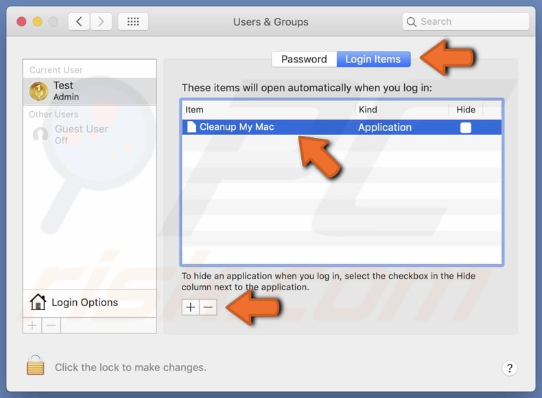 Cleanup My Mac PUA system preferences