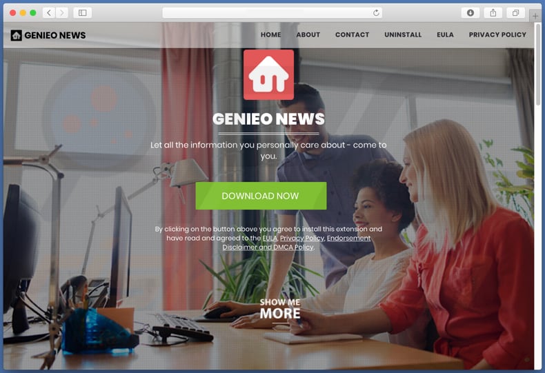 Dubious website used to promote genieonews.com