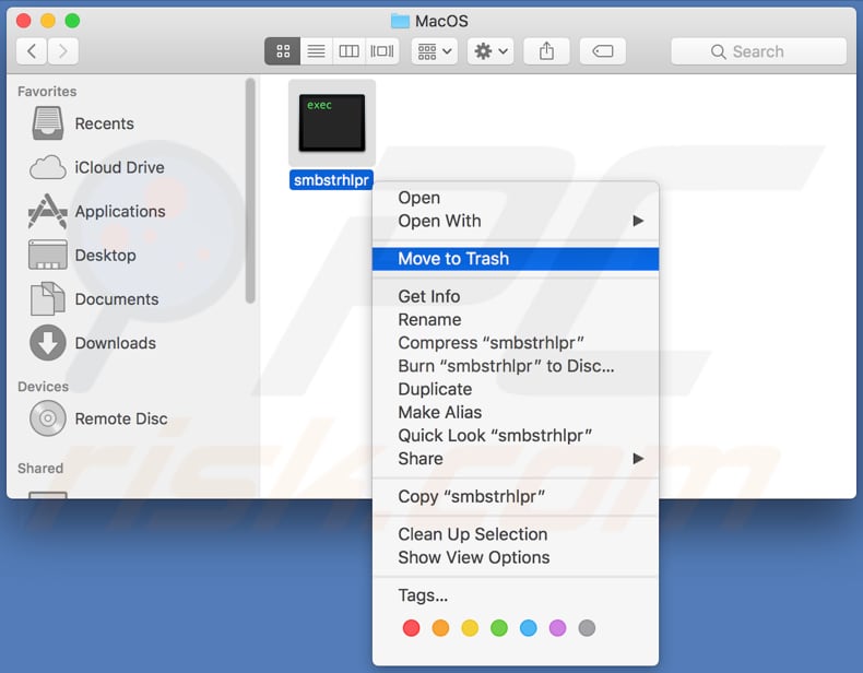 Smbstrhlpr delete executable